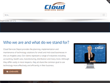 Tablet Screenshot of cloudservicesdepot.com